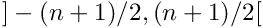 $ ]-(n+1)/2, (n+1)/2[$