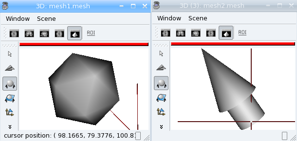 Generated icosahedron and arrow